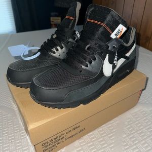 Off-White x Nike Air Max 90 'Black' -
Size 13M WITH BOX